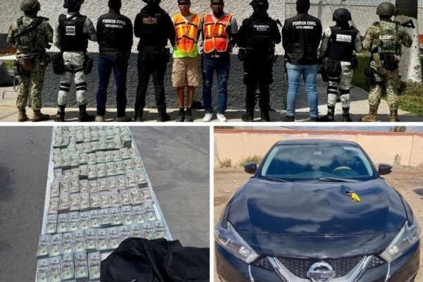 CAPTURAN A DOS HOMBRES CON MÁS DE 660 MIL DÓLARES EN ANÁHUAC, NUEVO LEÓN